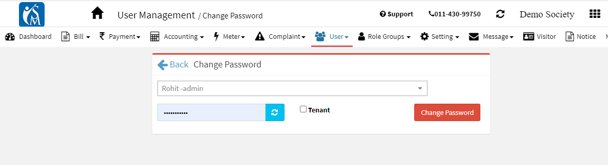 Change password
