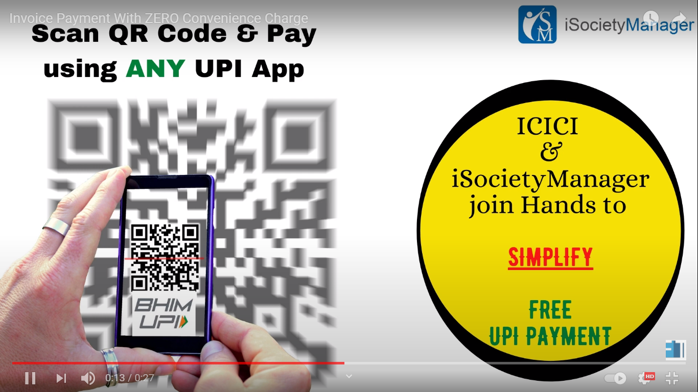 ICICI UPI Payment with isociety