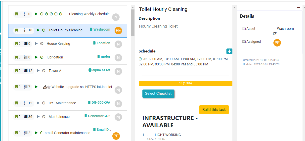 work order schedule reports