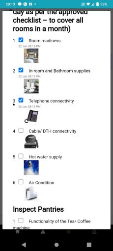 mark instructions completed in the technician mobile app