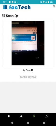 facility technician app scan qr code