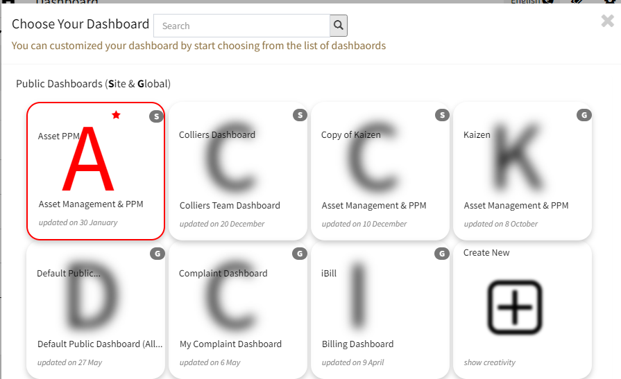 customize facility manager dashboard, operation and maintenance dashboard