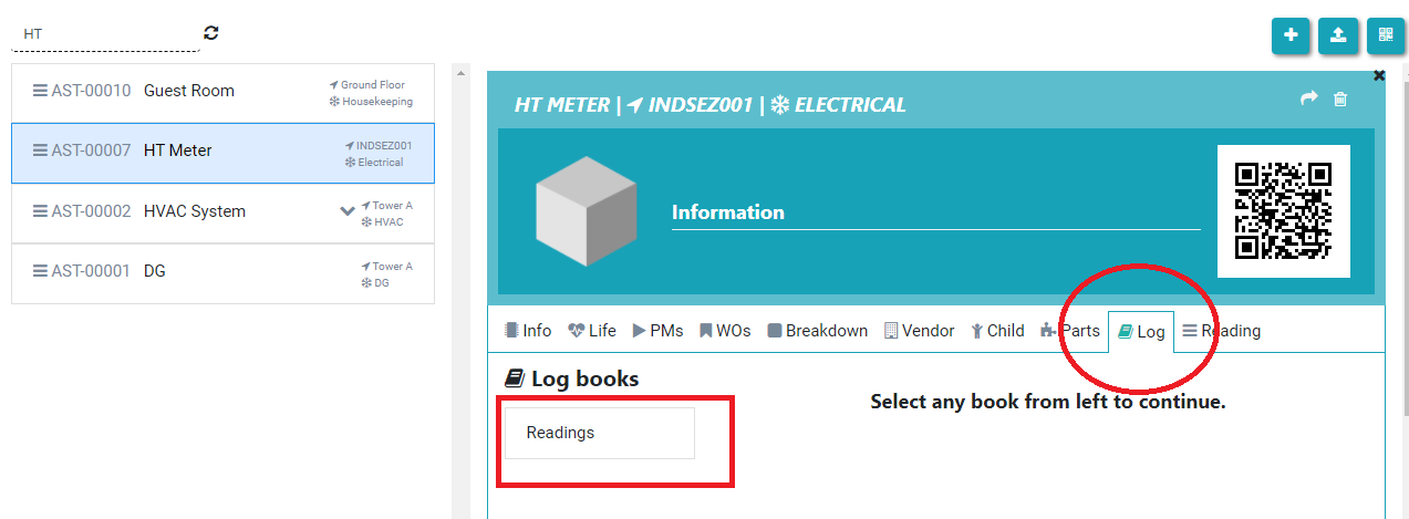 Maintain digital meter reading log book