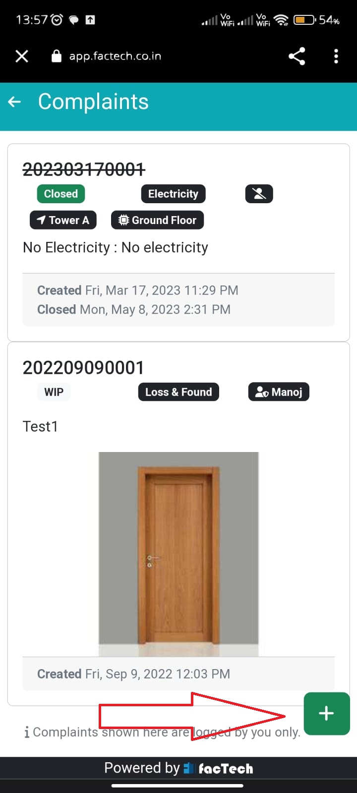 visitor scanning QR codes to log a service request or feedback 