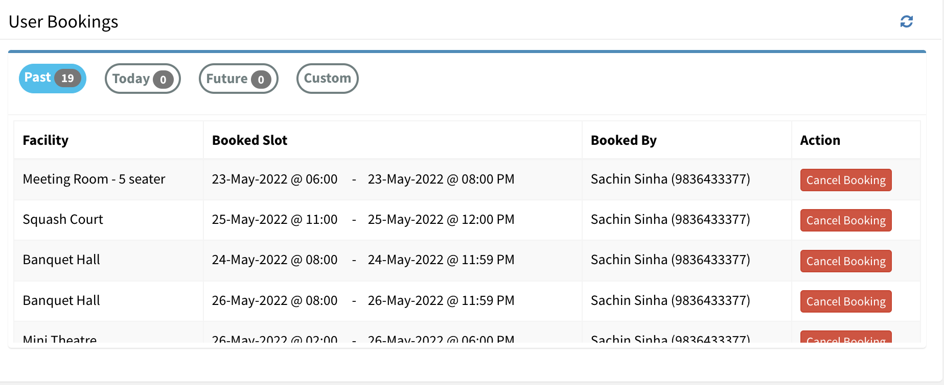 book amenity through factech