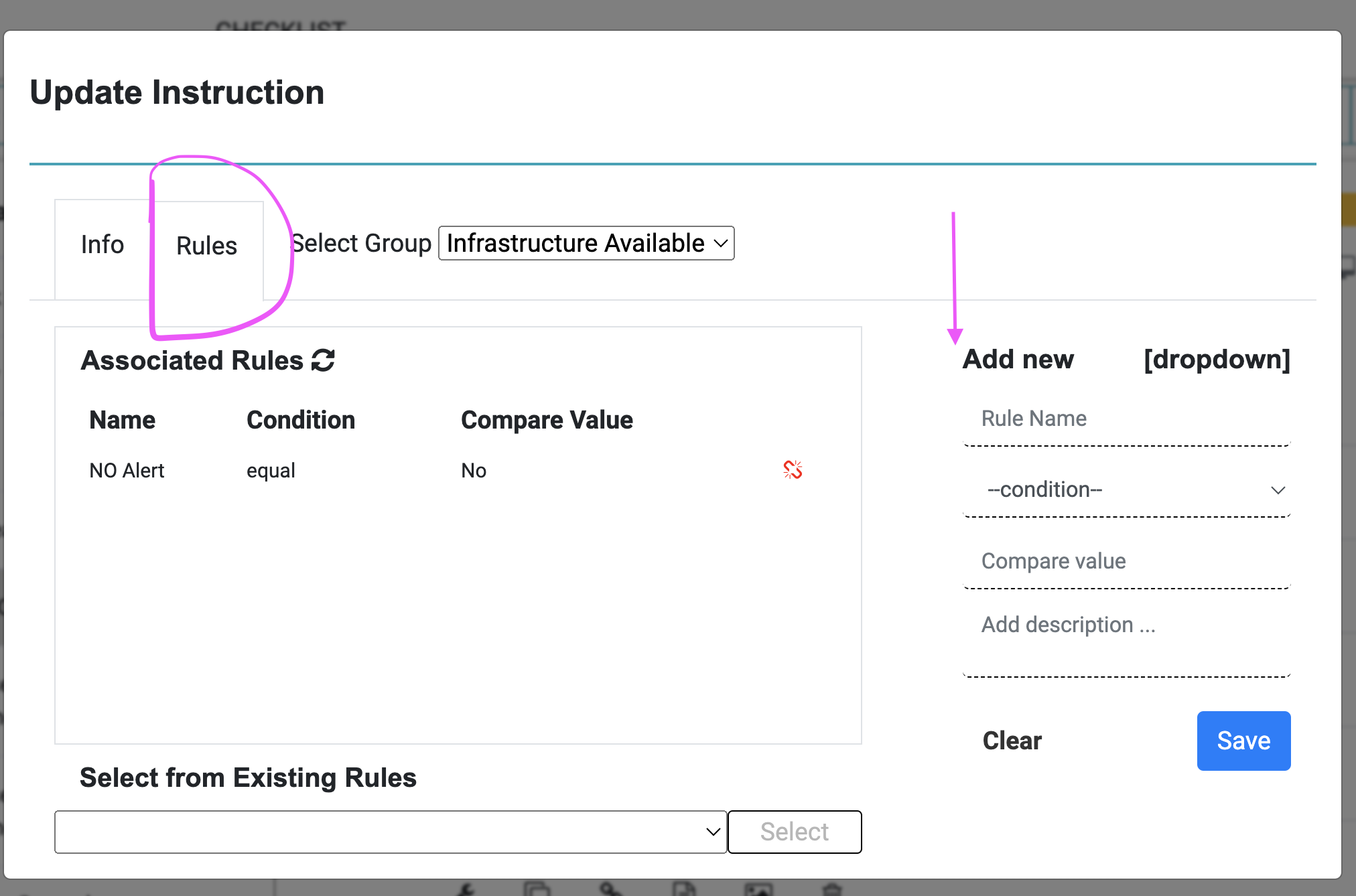 Configure threshold rules, violations NO 