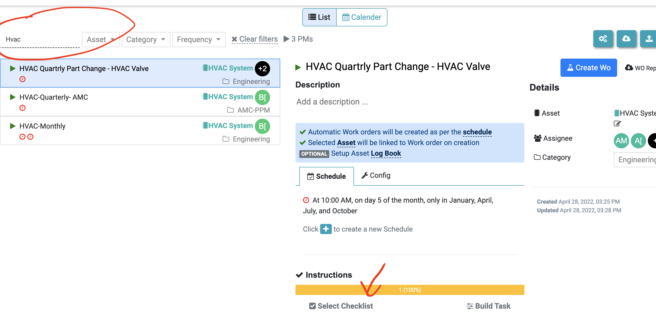 search preventive maintenance and map instruction checklist
