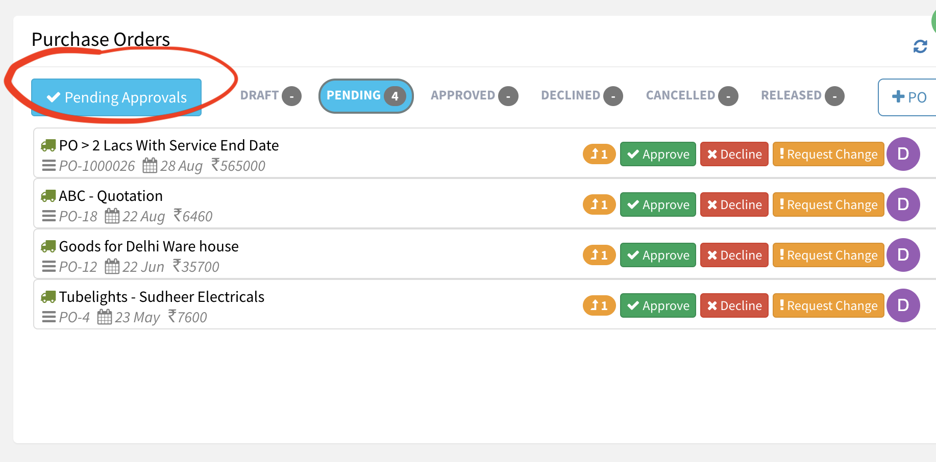 Purchase Order Approval