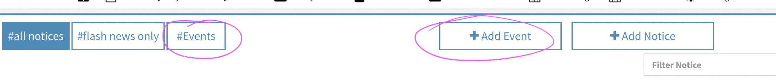 add event title and see list of events