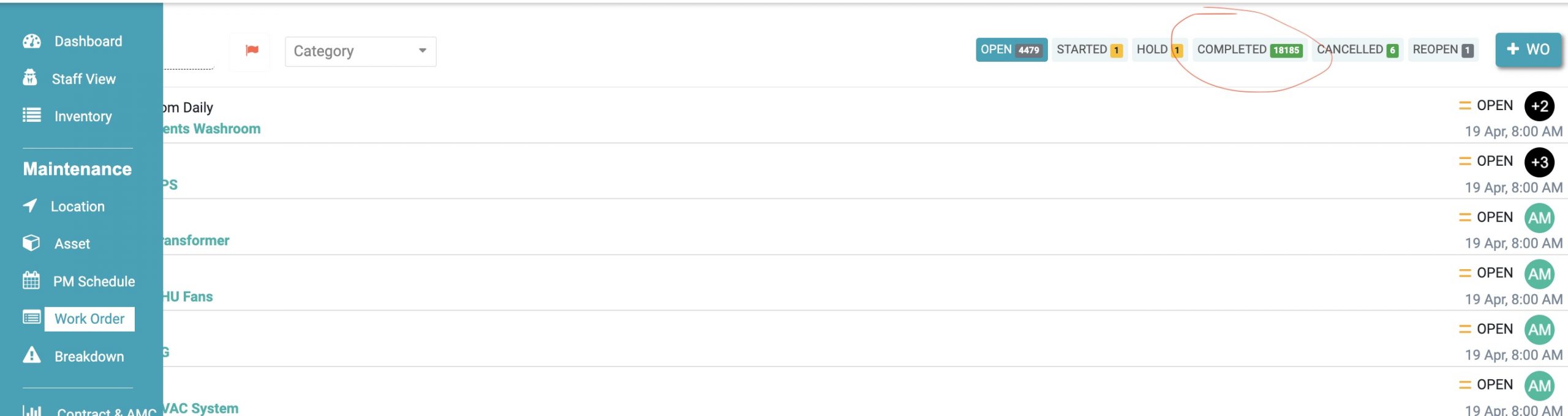 Approve completed work order