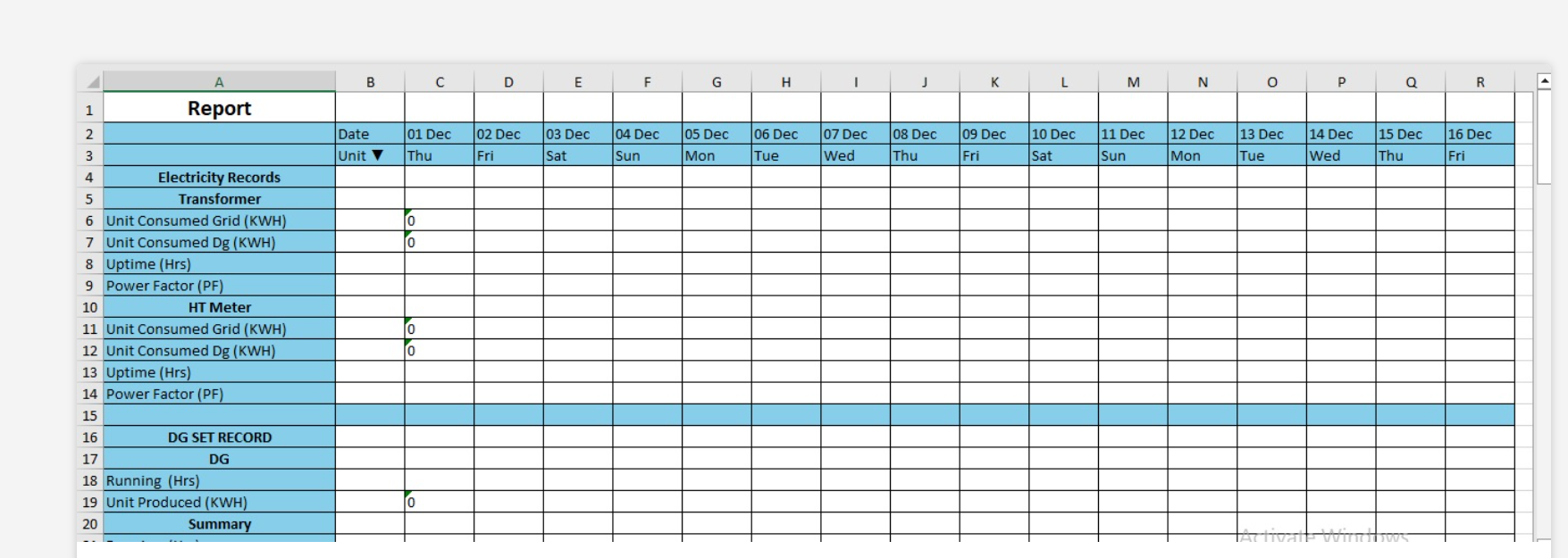 Facility Management Daily Report Format