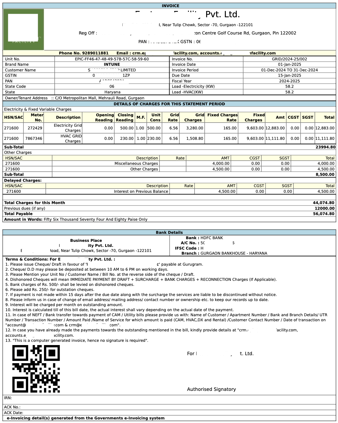Commercial real Estate billing for shopping centres - electricity