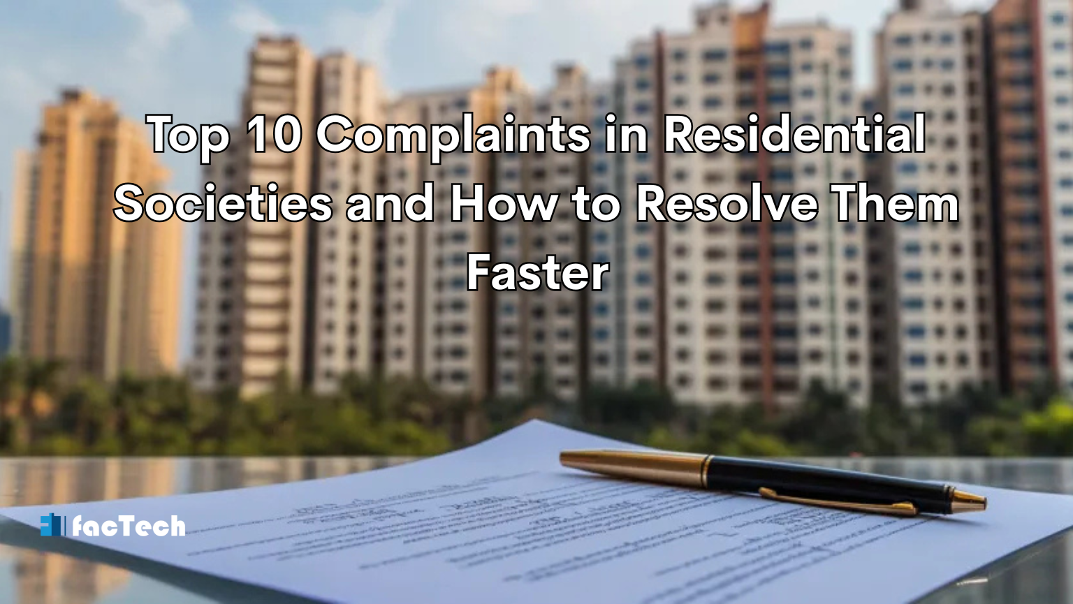 Top 10 Complaints in Residential Societies and How to Resolve Them Faster