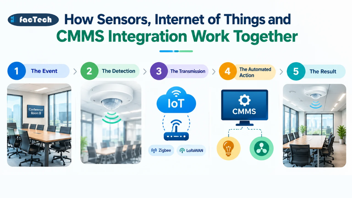 Working of Sensors, IoT, and CMMS Integration